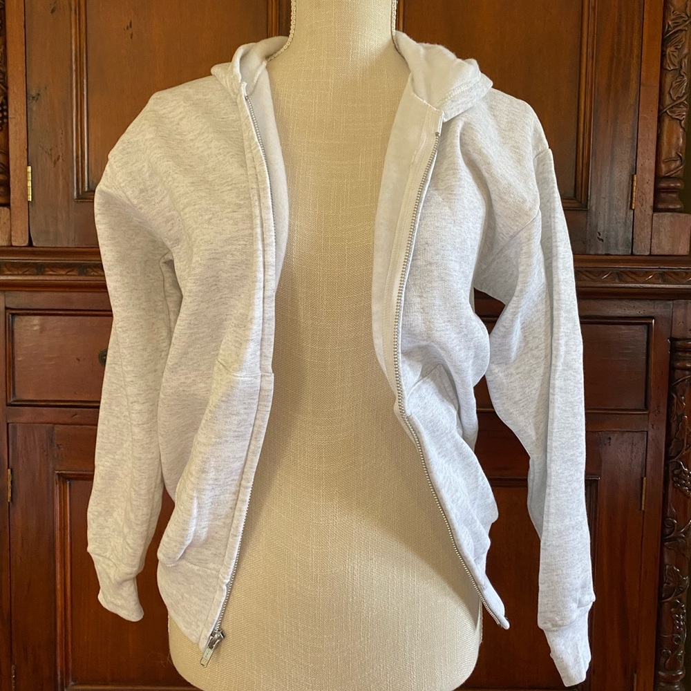 Hanes ash zip hoodie